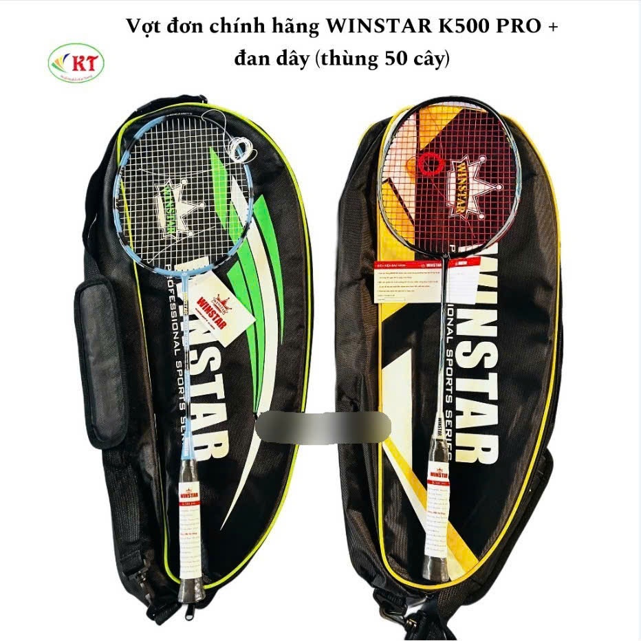 Vợt đơn chính hãng WINSTAR K500 PRO + đan dây kèm phiếu bảo hành ...
