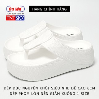 Dép Nữ Xỏ Ngón Đúc Liền Khối Siêu Nhẹ Đế Cao 6cm DUWA - Hàng Chính Hãng - SH352
