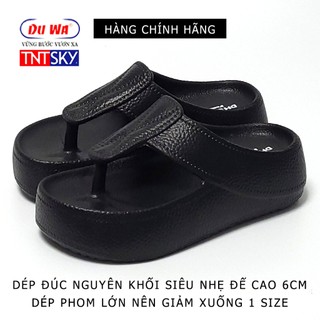 Dép Nữ Xỏ Ngón Đúc Liền Khối Siêu Nhẹ Đế Cao 6cm DUWA - Hàng Chính Hãng - SH352