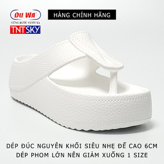 Dép Nữ Xỏ Ngón Đúc Liền Khối Siêu Nhẹ Đế Cao 6cm DUWA - Hàng Chính Hãng - SH352