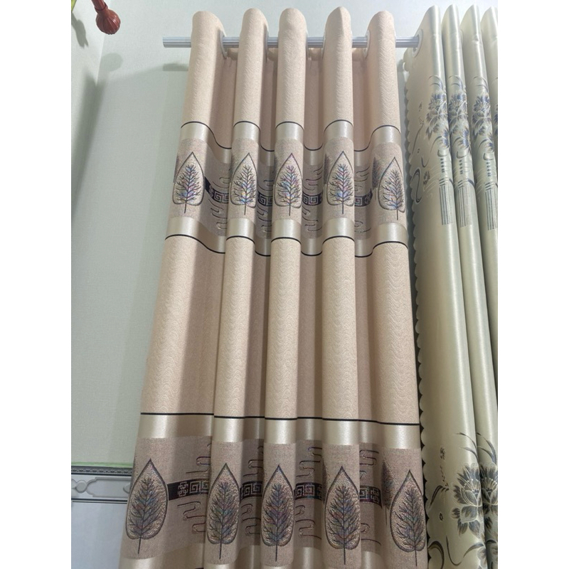 Gấm kim tuyến màu da (chưa bao gồm thanh treo ) cản nắng cản sáng 80%