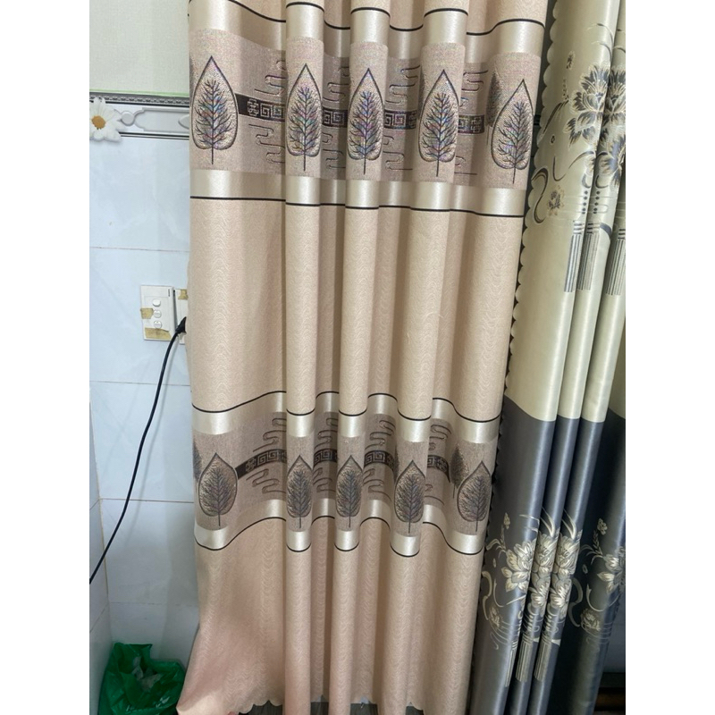 Gấm kim tuyến màu da (chưa bao gồm thanh treo ) cản nắng cản sáng 80%