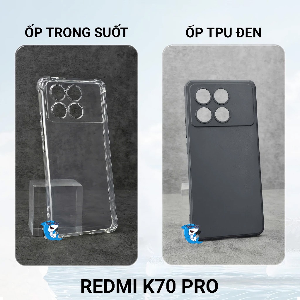Ốp lưng Redmi K70 / K70 Pro / K70e bảo vệ cam điện thoại toàn diện cạnh vuông nhựa dẻo tpu bibi glass