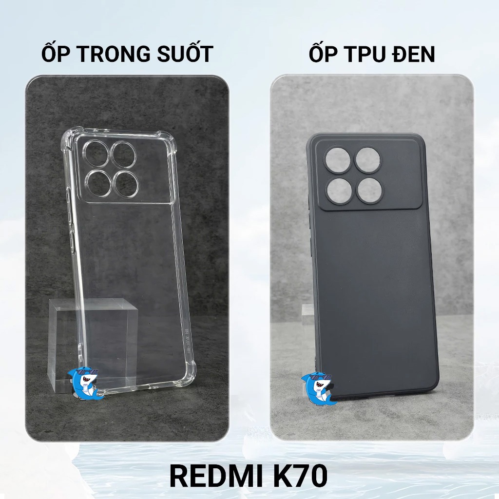 Ốp lưng Redmi K70 / K70 Pro / K70e bảo vệ cam điện thoại toàn diện cạnh vuông nhựa dẻo tpu bibi glass
