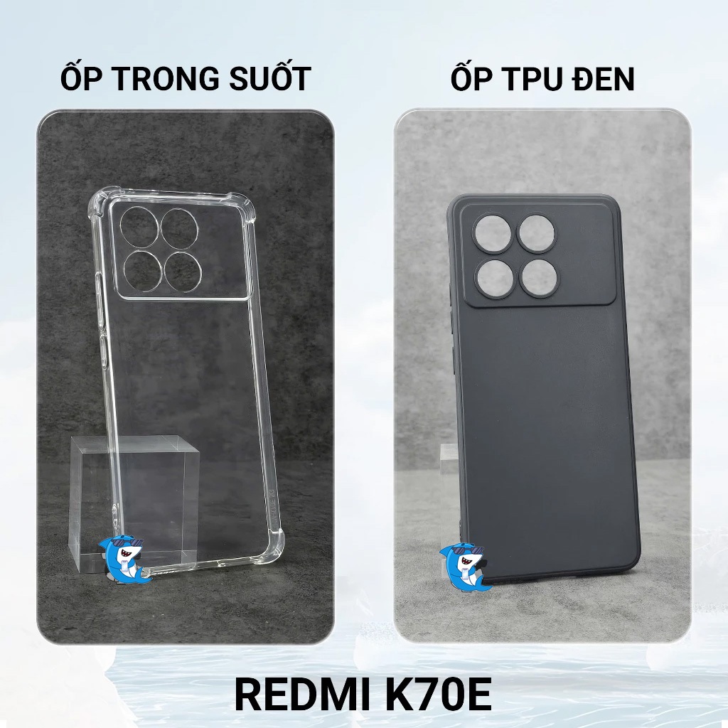 Ốp lưng Redmi K70 / K70 Pro / K70e bảo vệ cam điện thoại toàn diện cạnh vuông nhựa dẻo tpu bibi glass