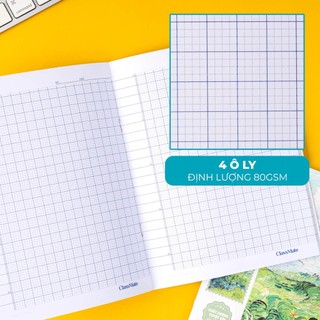 [Sale 50%]Combo 4 quyển Tập Học Sinh A5 Vangogh 4 ÔLy 96/200 Trang Định Lượng Giấy 80gsm Không Lem, Bìa In Hình Chống nc