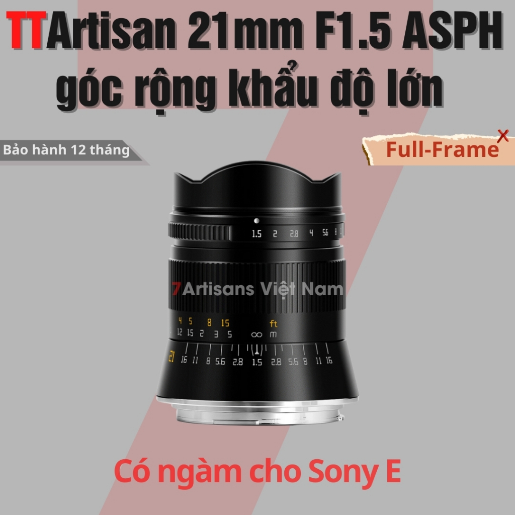 Lente TTArtisan 21mm F1.5 Para Sony E-Mount - Grande Angular Profissional
