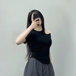 [ NEW ] Áo Thun Nữ F89 – Khoét Vai Thời Trang, Cotton Êm Mát