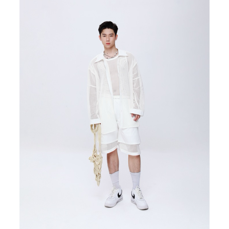 Set đồ nam đi biển gồm áo lưới nam đi biển + quần đi biển nam unisex size 55kg - 80kg