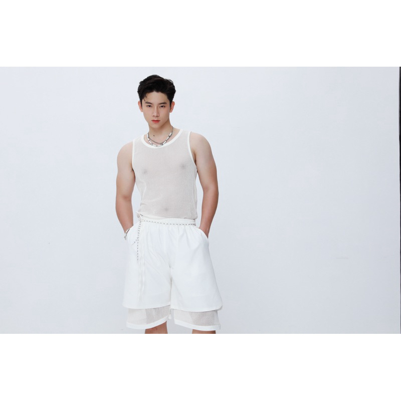 Set đồ nam đi biển gồm áo lưới nam đi biển + quần đi biển nam unisex size 55kg - 80kg