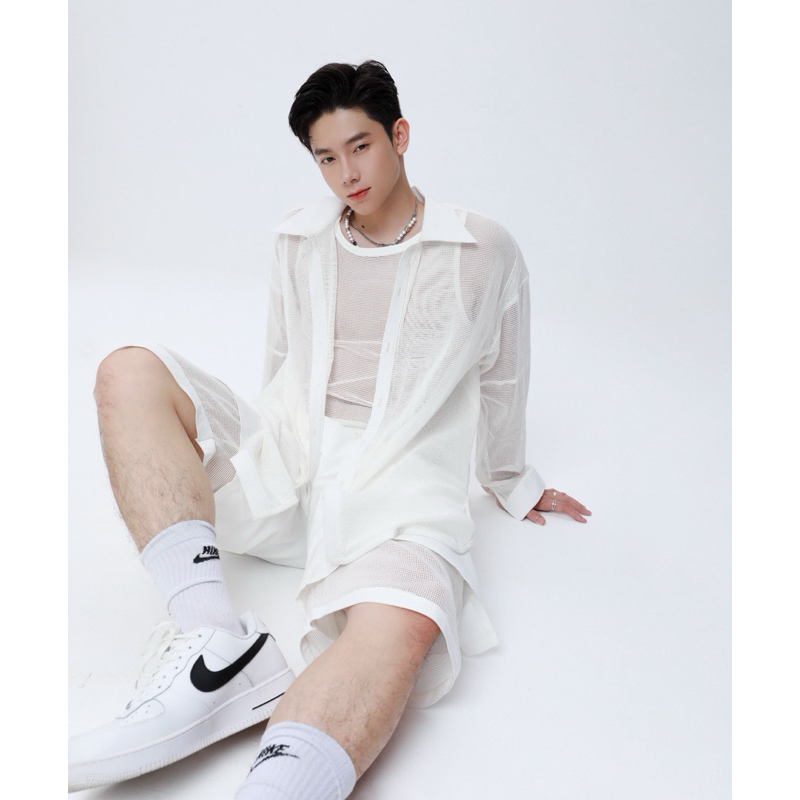 Set đồ nam đi biển gồm áo lưới nam đi biển + quần đi biển nam unisex size 55kg - 80kg