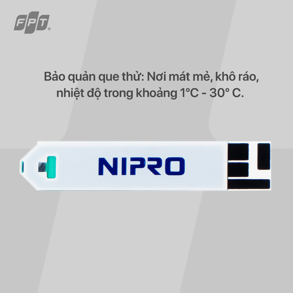 Ảnh Que thử đường huyết Nipro Premier Alpha - Dành cho máy đo đường huyết Nipro Premier Alpha 3
