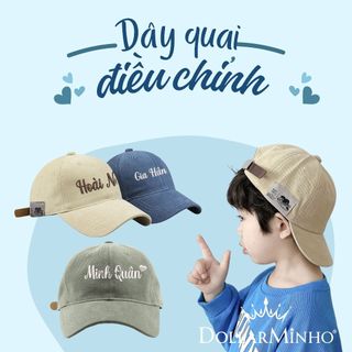 Mũ Lưỡi Trai Thêu Tên Cho Bé Từ 2 Tuổi Đến 5 Tuổi Phong Cách Hàn Quốc Siêu Dễ Thương Đi Học Đi Chơi