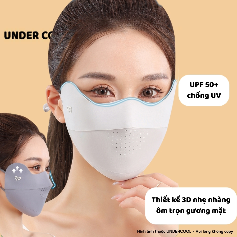 Khẩu Trang chống nắng UNDERCOOL - Siêu Nhẹ ,Có Lỗ Thoáng Khí Làm Mát ,Chống Nắng,Chống Bụi & Bảo Vệ Da Có Logo KT11