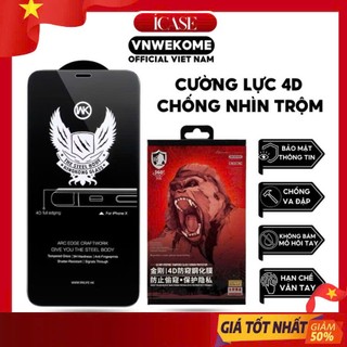 Kính Cường Lực iPhone KK Chống Nhìn Trộm 4D, Tự Dán, Full Màn - iP 6/6s/7/8/Plus/X/XS/XR/11/12/13/14/15/16/Pro/Max