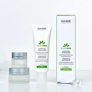 (Hàng Công Ty) Kem Dưỡng Kiềm Dầu Babe Stop AKN Mattifying Moisturiser Cho Da Dầu Mụn 50ml Duduhouse