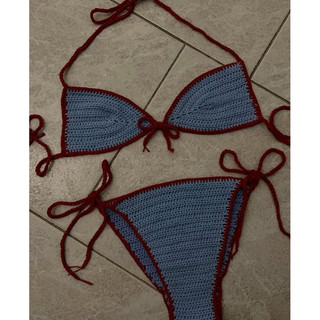 Set bikini phối màu viền dành cho nữ