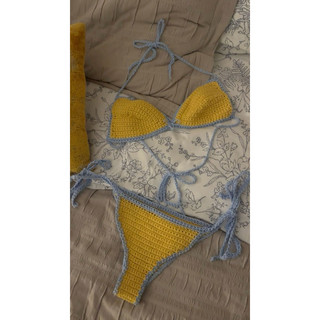 Set bikini phối màu viền dành cho nữ