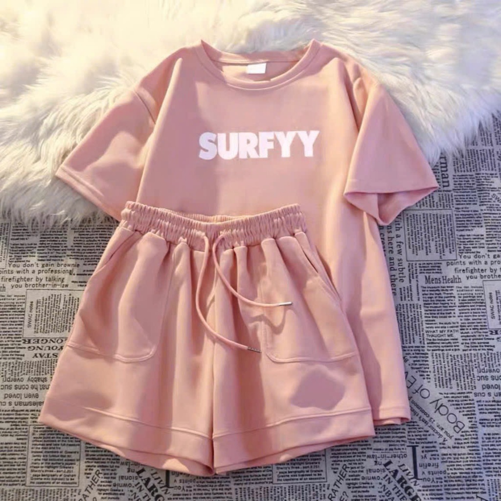 Ảnh Set Đồ Nữ Cotton SUREYY NAD, Bộ Quần Áo Nữ Mặc Nhà Form Rộng Thoáng Mát Bộ Thể Thao Nữ Mùa Hè Tay Lỡ 1
