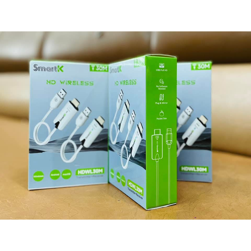 Bộ HDMI Không Dây SmartK Cao Cấp Chính Hãng