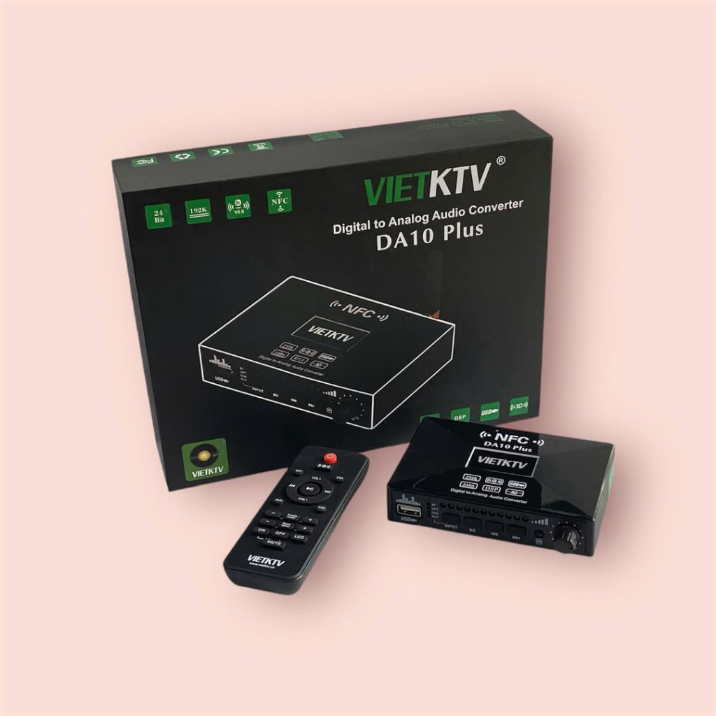 Bộ giải mã âm thanh VietKTV DA10 Plus | Chính Hãng | Bảo hành 12 Tháng