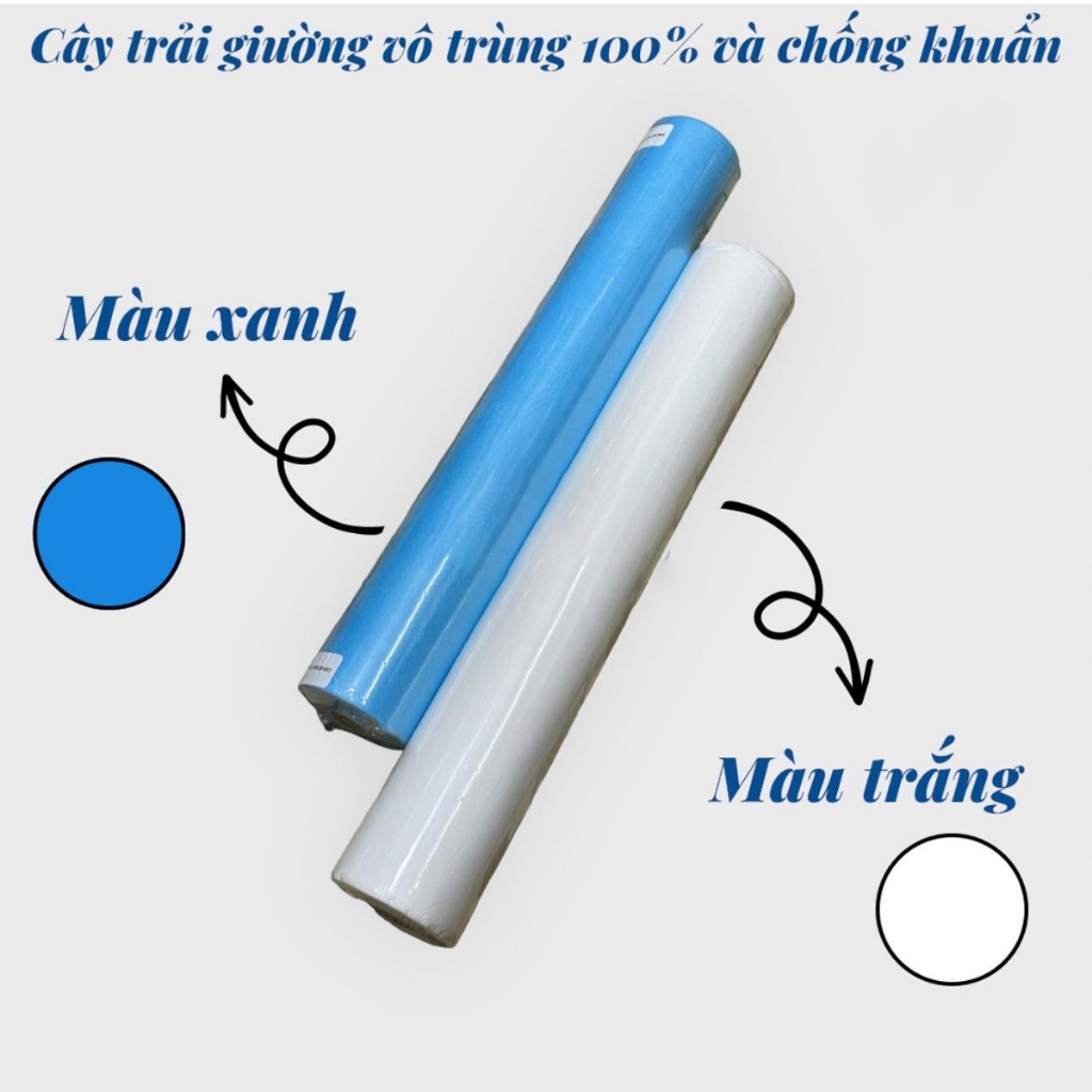 Cuộn vải không dệt lót giường dùng 1 lần trong Spa(50 tấm) 0,8 x 1,8m