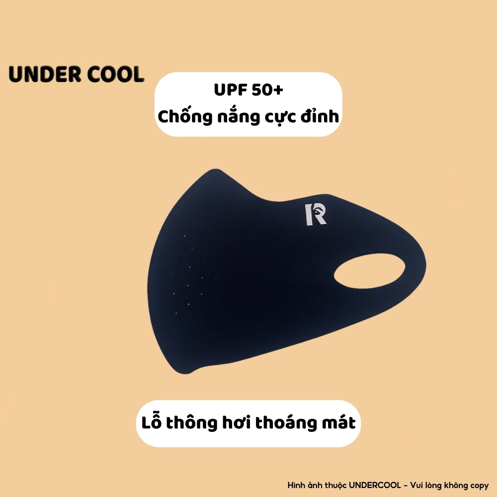 Combo 2 khẩu trang trẻ em 3-8 tuổi UNDERCOOL - chống tia UV nhẹ thoáng khí,logo đổi màu khi gặp ánh nắng KT13 CB02