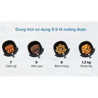 Sale-Nồi chiên không dầu BlueStone AFB-5871 5.5 lít chính hãng trưng bày mới 98-99% Bảo hành 12T