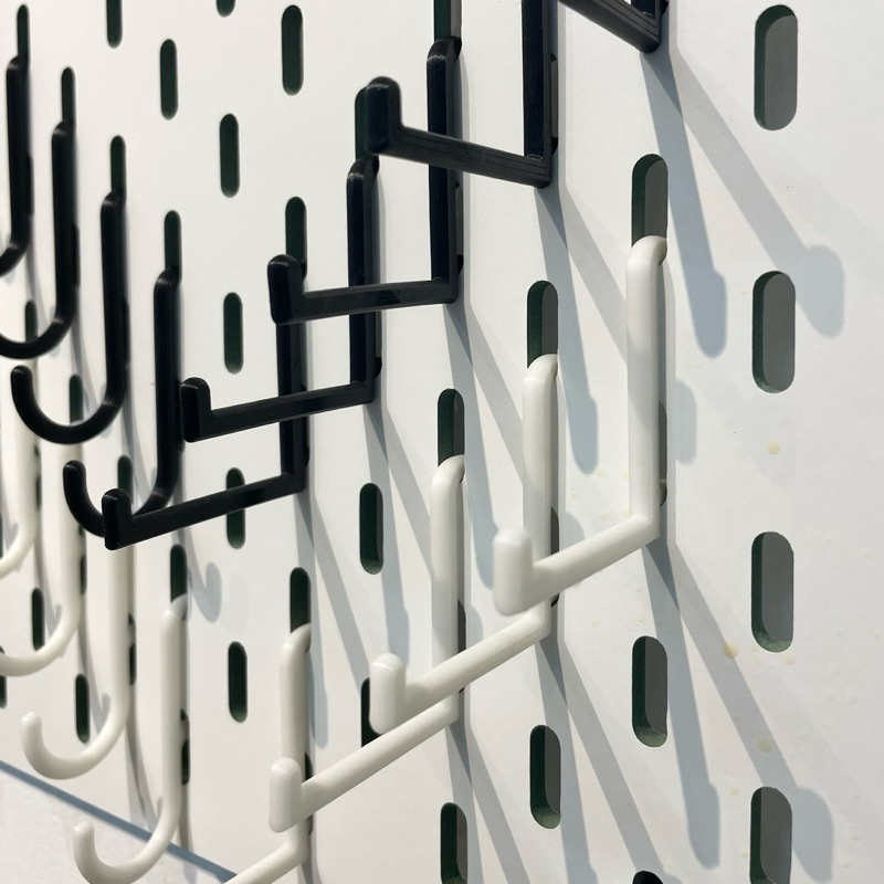 Bộ 4 móc chữ L nhỏ cho Pegboard Lỗ Dọc | Phụ Kiện Pegboard Đa Năng