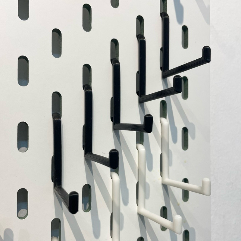 Bộ 4 móc chữ L nhỏ cho Pegboard Lỗ Dọc | Phụ Kiện Pegboard Đa Năng