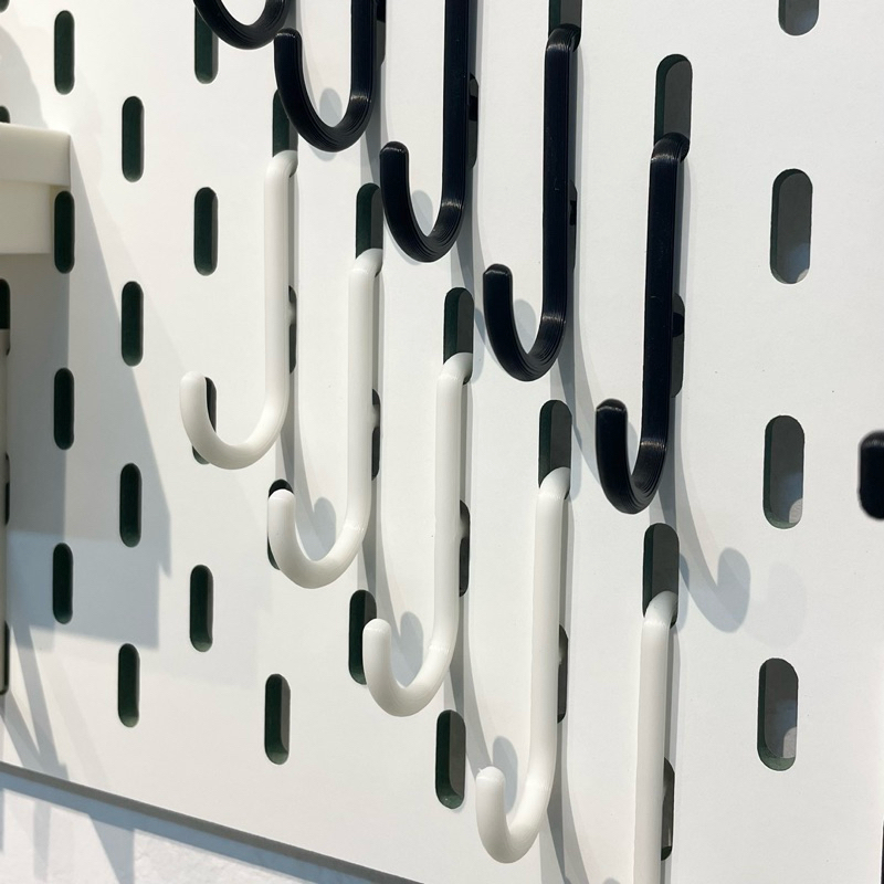 5 móc chữ S cho bảng Pegboard Lỗ Dọc | Phụ Kiện Pegboard Đa Năng