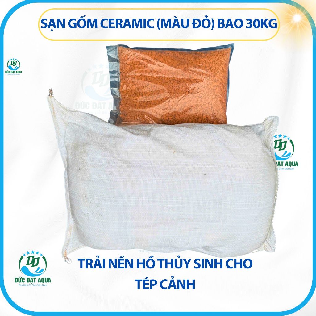 sạn gốm ceramic BAO 30KG (màu đỏ) Trải Nền Hồ Thủy Sinh cho tép cảnh 6