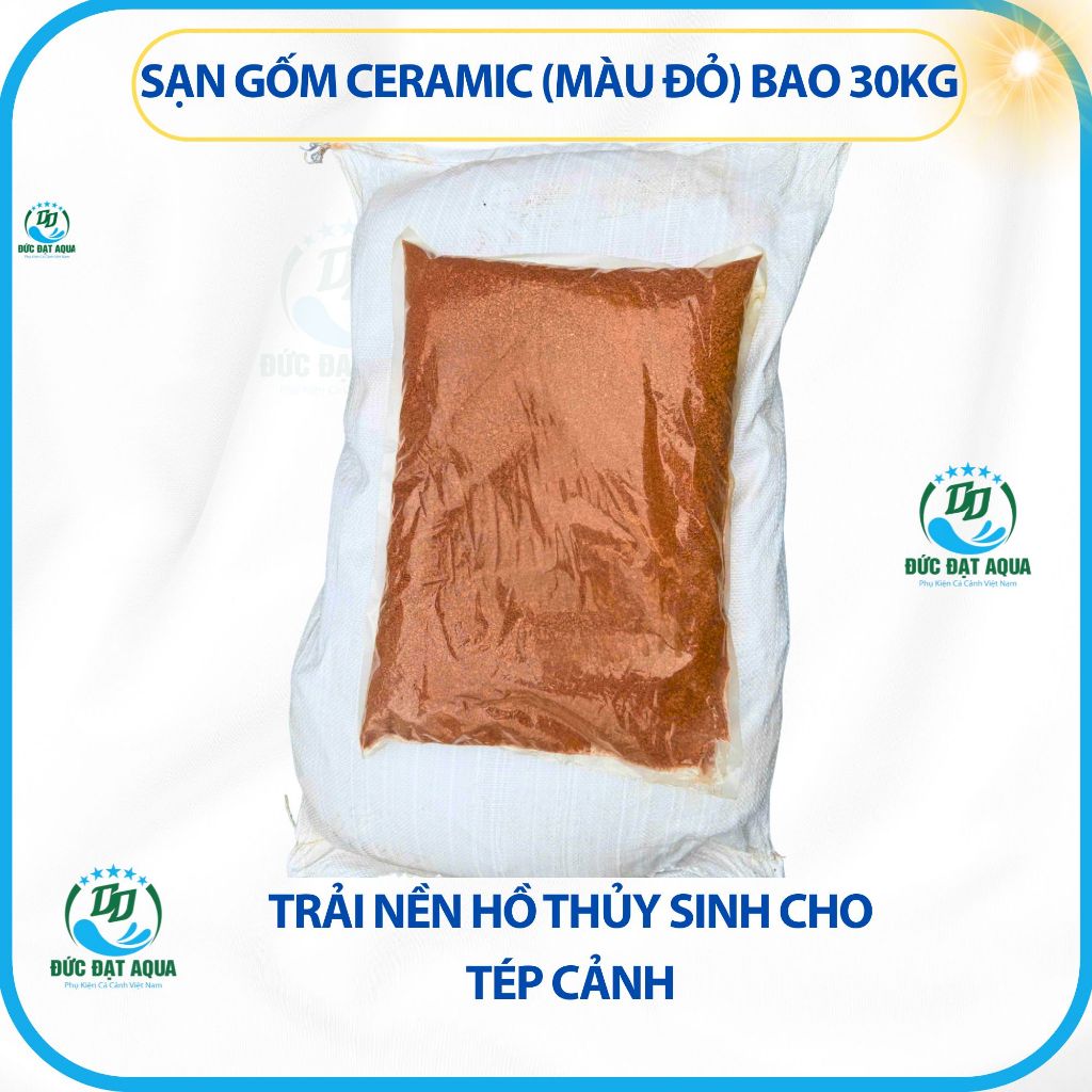 sạn gốm ceramic BAO 30KG (màu đỏ) Trải Nền Hồ Thủy Sinh cho tép cảnh 7