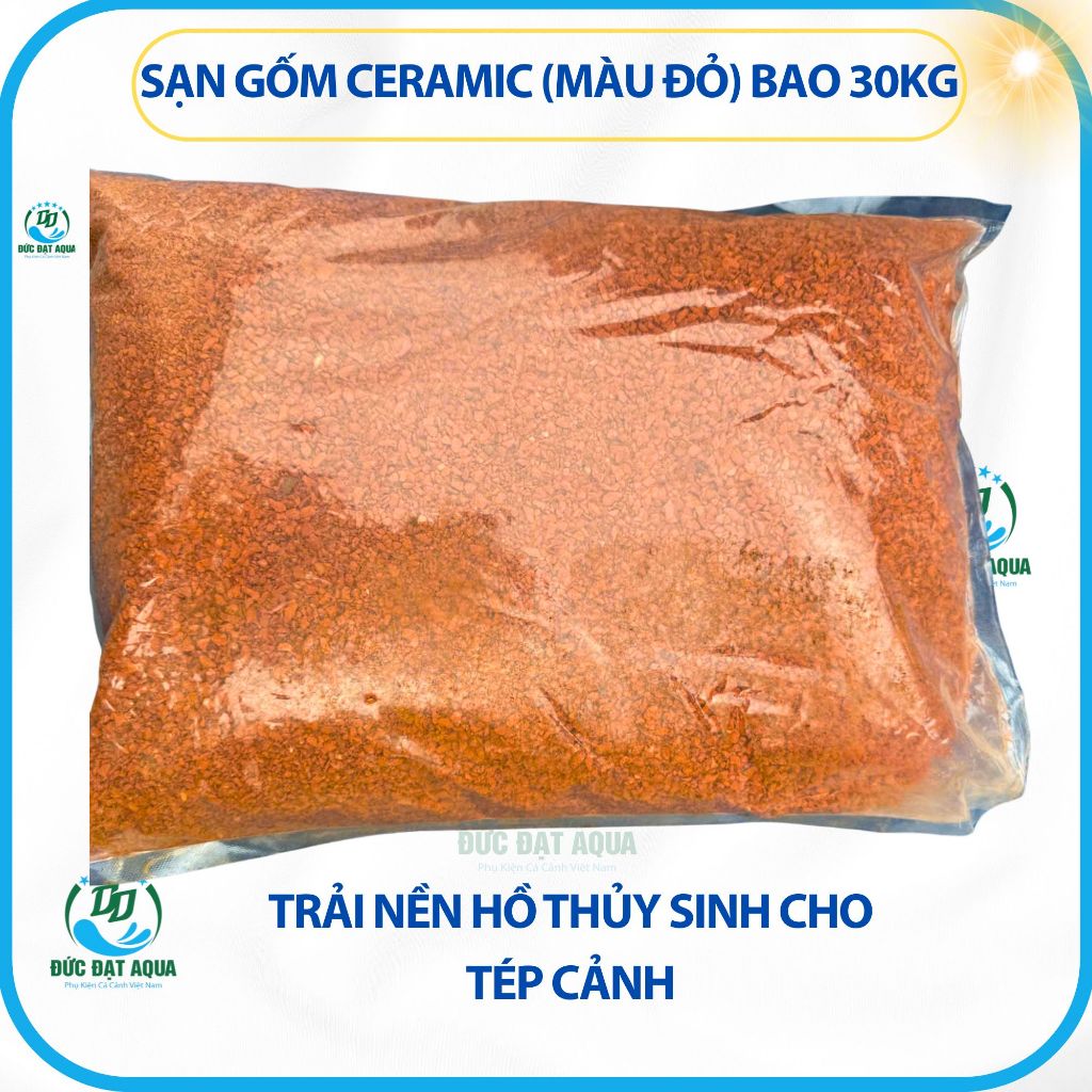 sạn gốm ceramic BAO 30KG (màu đỏ) Trải Nền Hồ Thủy Sinh cho tép cảnh 4