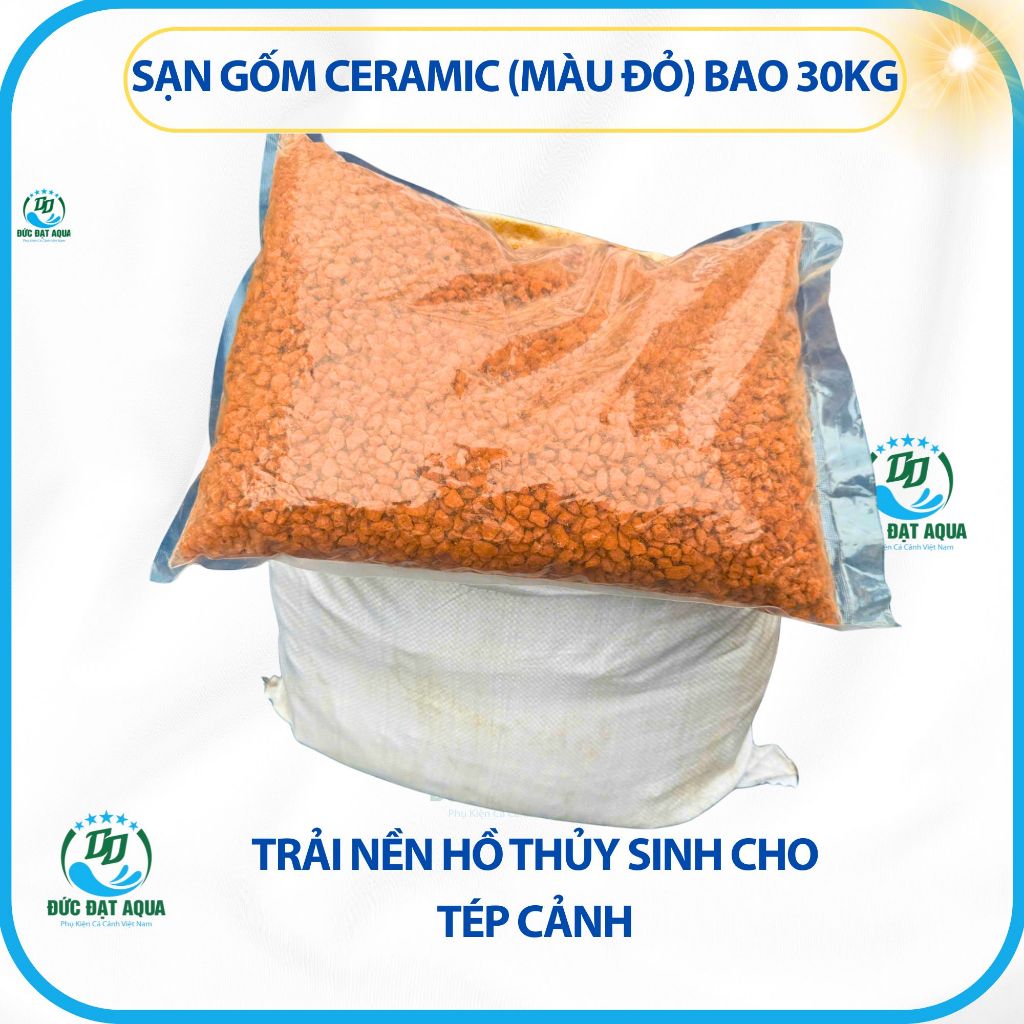 sạn gốm ceramic BAO 30KG (màu đỏ) Trải Nền Hồ Thủy Sinh cho tép cảnh 9