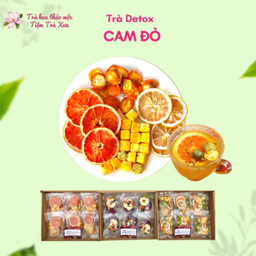 TRÀ DETOX CAM ĐỎ GI.ẢM CÂN - TRÀ DETOX CAM - DETOX TRÁI CÂY SẤY LẠNH - TIỆM TRÀ XƯA - TRÀ HOA