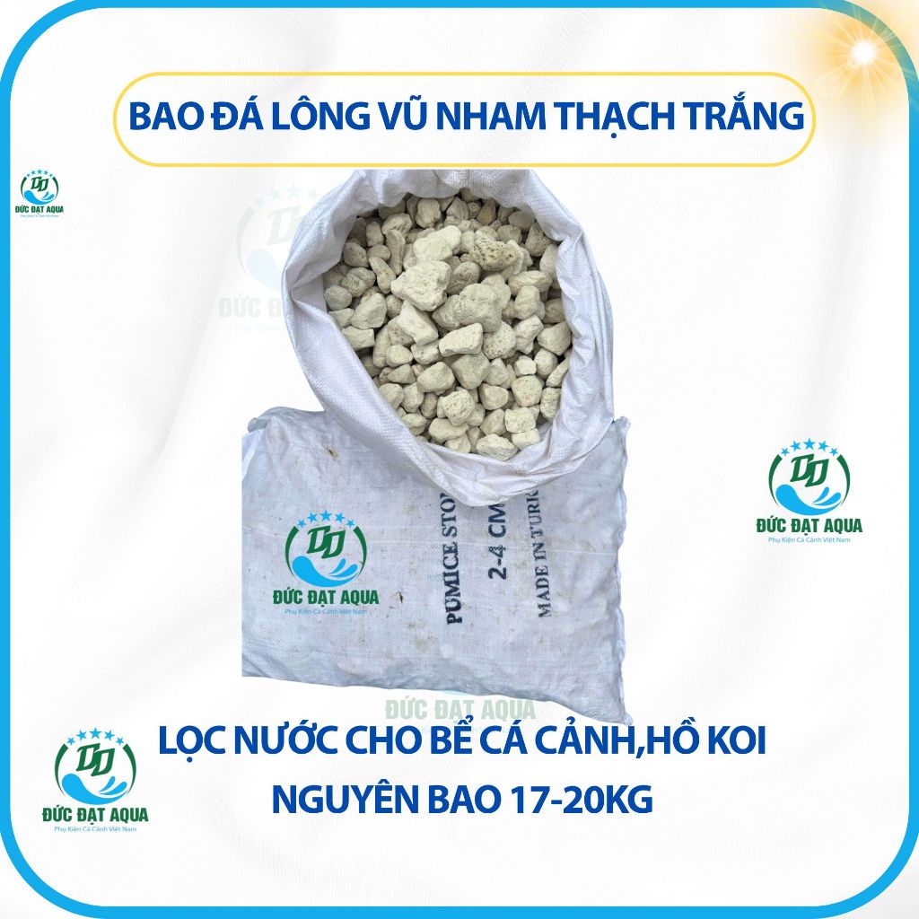 bao Đá lông vũ (Nham thạch trắng nguyên bao 17-20kg) dùng lọc nước cho bể cá cảnh,hồ koi. 9