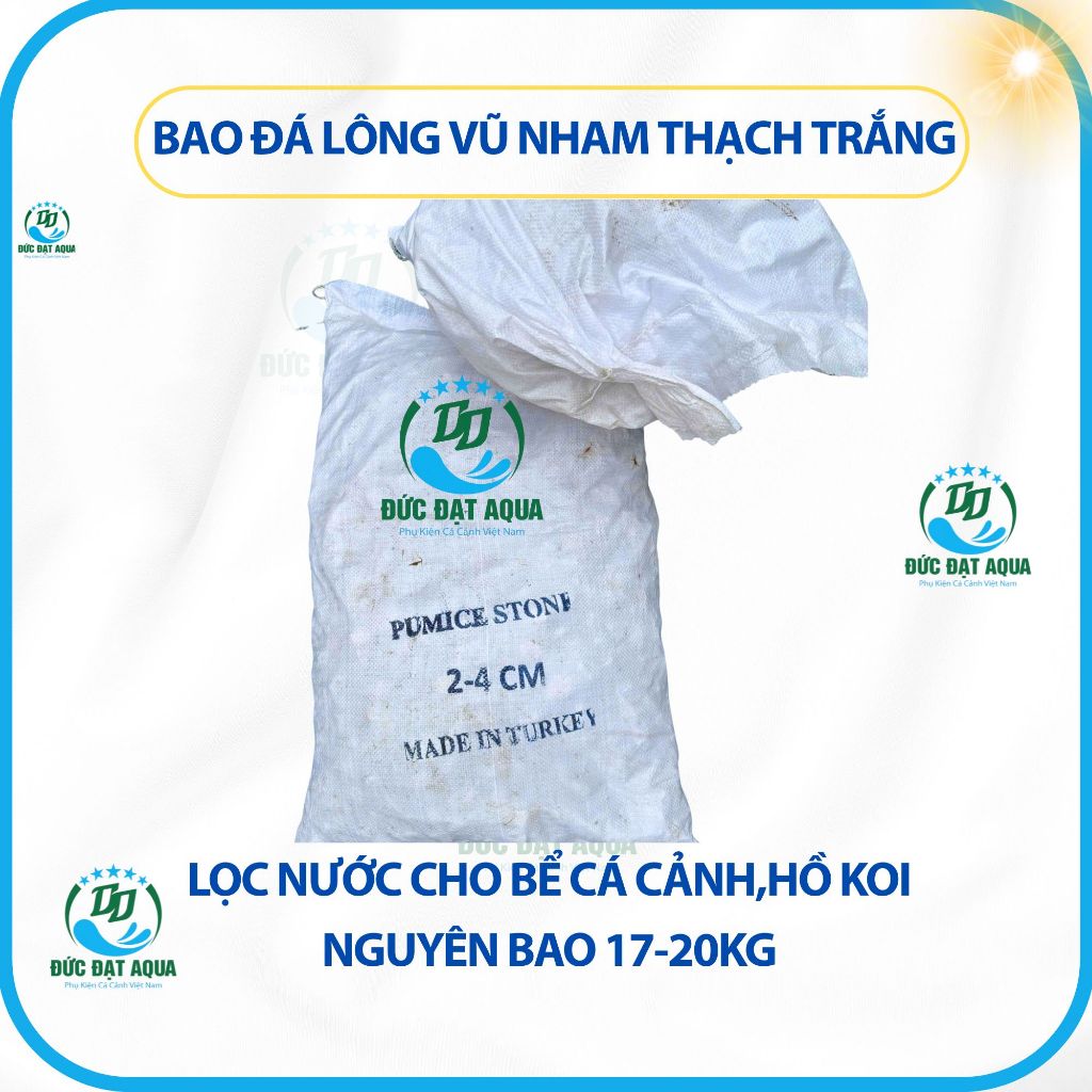 bao Đá lông vũ (Nham thạch trắng nguyên bao 17-20kg) dùng lọc nước cho bể cá cảnh,hồ koi. 6
