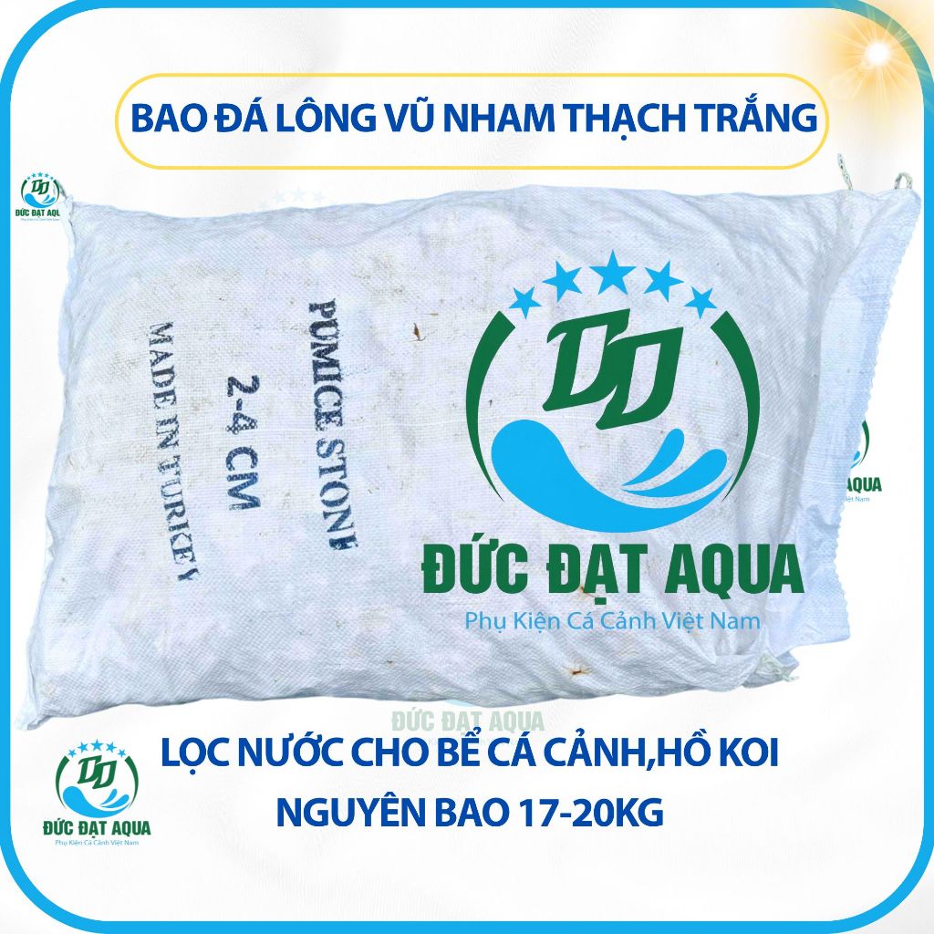 bao Đá lông vũ (Nham thạch trắng nguyên bao 17-20kg) dùng lọc nước cho bể cá cảnh,hồ koi. 4