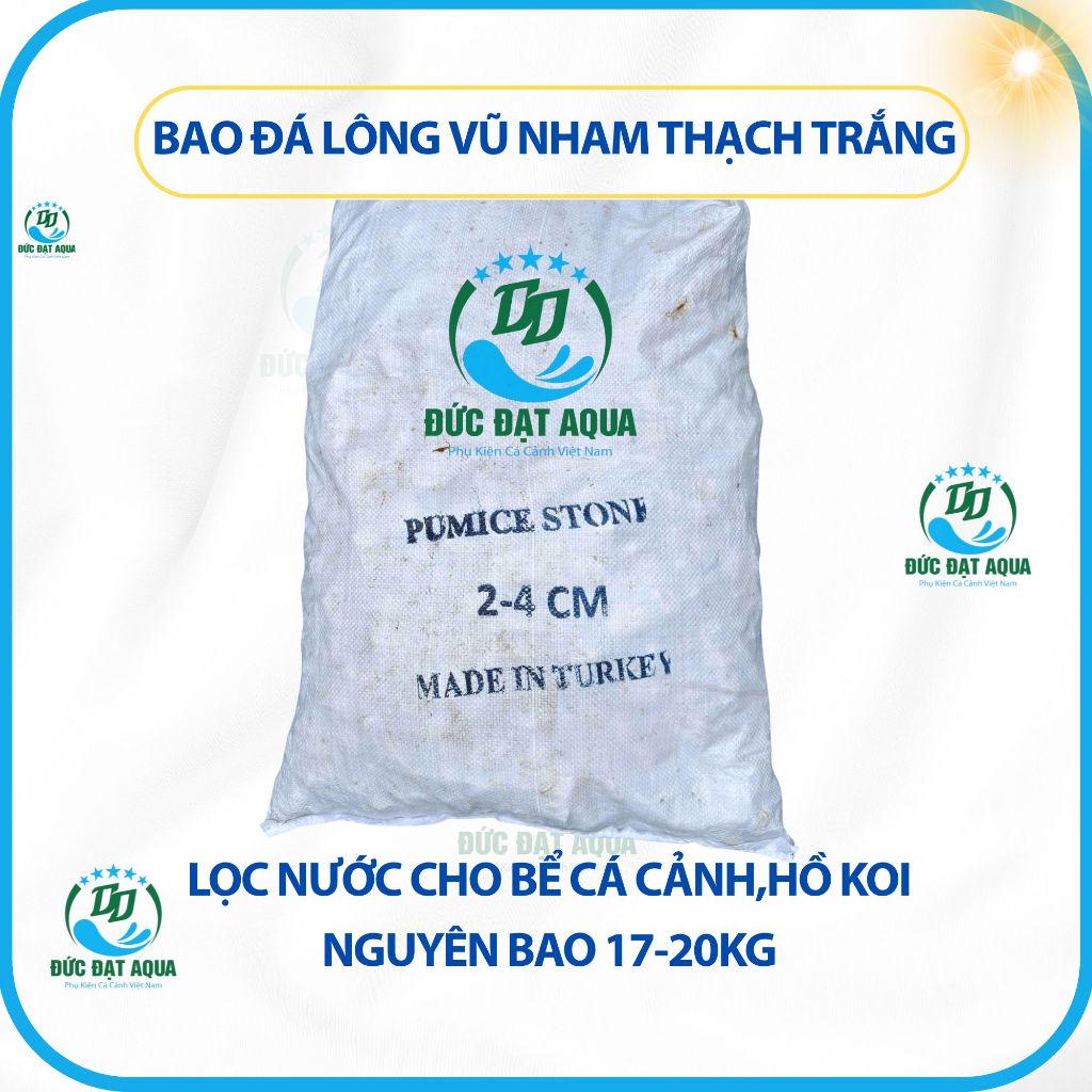 bao Đá lông vũ (Nham thạch trắng nguyên bao 17-20kg) dùng lọc nước cho bể cá cảnh,hồ koi. 3