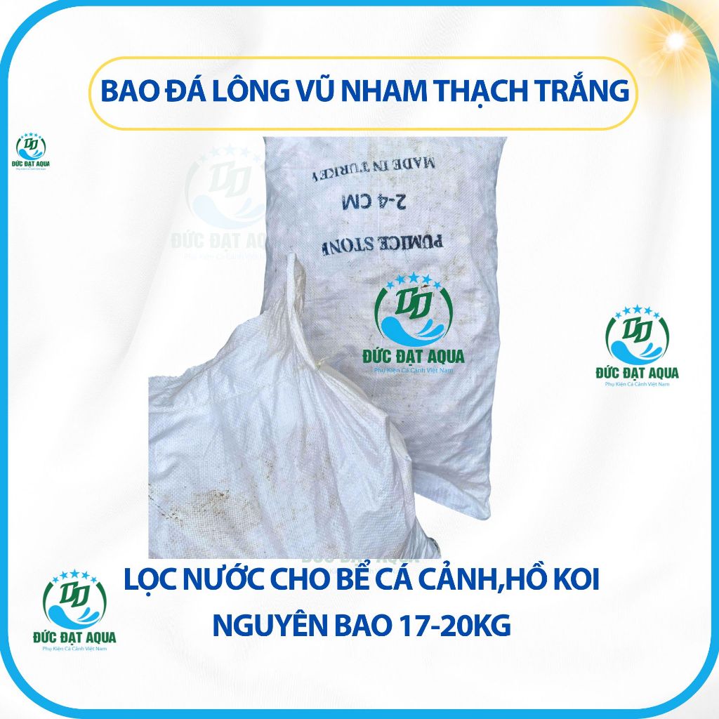 bao Đá lông vũ (Nham thạch trắng nguyên bao 17-20kg) dùng lọc nước cho bể cá cảnh,hồ koi. 5