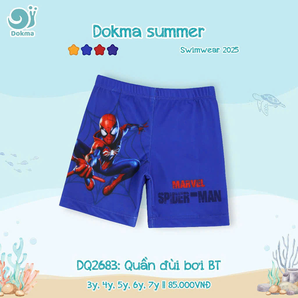 (11-35kg, 3-12Y) Quần Bơi Bé Trai Dokma In Hình Siêu Nhân DQ2682 DQ2683