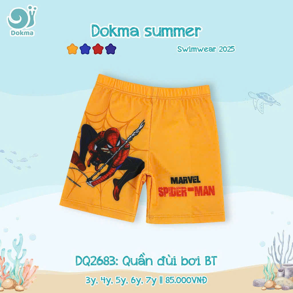 (11-35kg, 3-12Y) Quần Bơi Bé Trai Dokma In Hình Siêu Nhân DQ2682 DQ2683