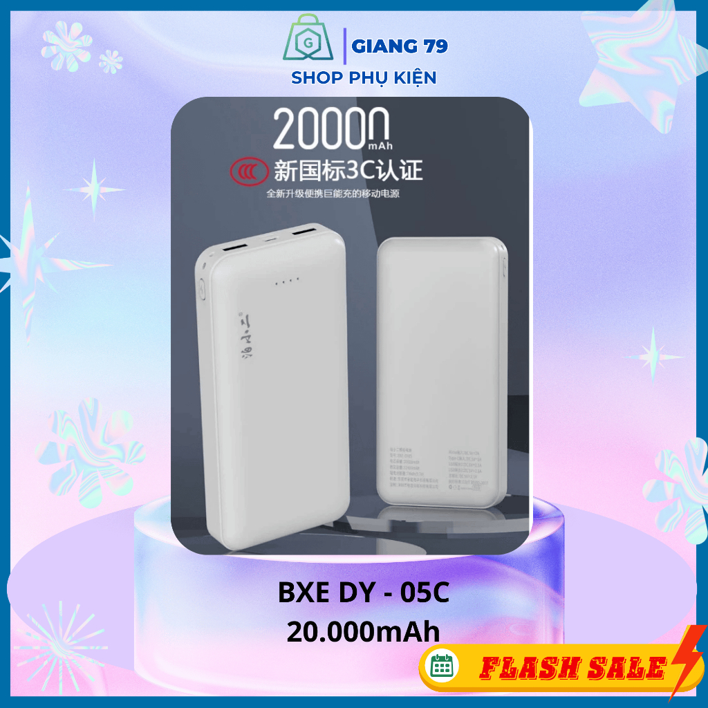 SẠC DỰ PHÒNG 20000mAh – Chính hãng BXE DY-05C/ 01C