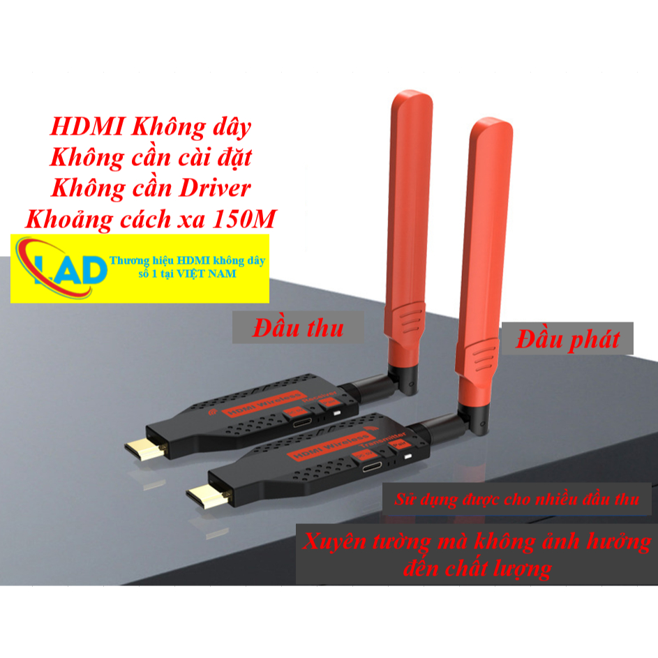 HDMI không dây 150m 1TX 2RX 3RX 4RX cho máy tính xách tay sang máy chiếu TV (150ALL)