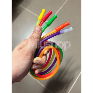Ống hút silicon màu dài 40cm (có đầu bet tặng kèm)