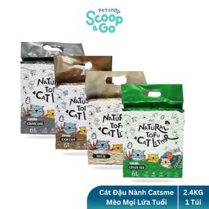 Cát Vệ Sinh Đậu Nành Tofu Catsme Không Bụi, Lành Tính (2.4kg x 1 Túi) - Cat Litter