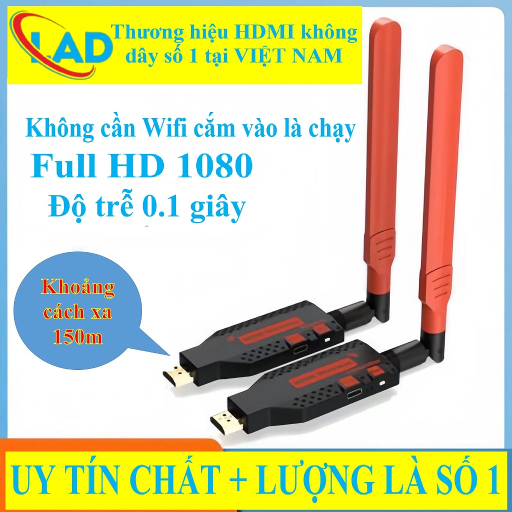 HDMI không dây 150m 2026 sử dụng  cho máy tính xách tay sang 4 máy chiếu hoặc TV (150ALL)