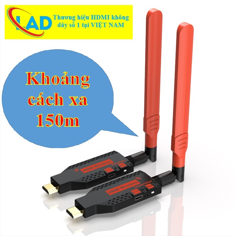 HDMI không dây 150m 2026 sử dụng  cho máy tính xách tay sang 4 máy chiếu hoặc TV (150ALL)