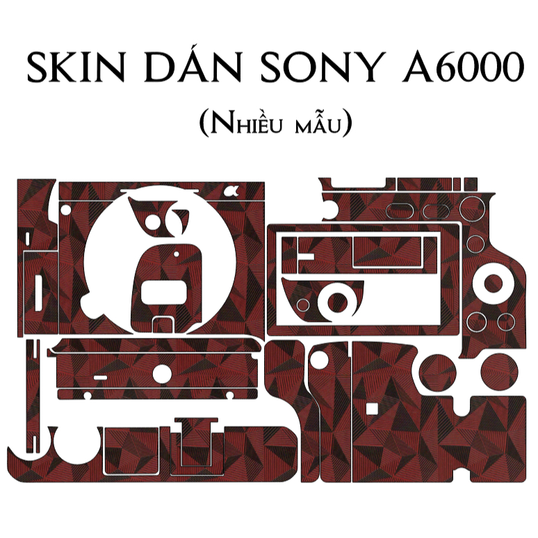 Skin dán máy ảnh Sony A6000 (nhiều mẫu) | Miếng dán Film 3M vân nổi custom chống trơn trượt